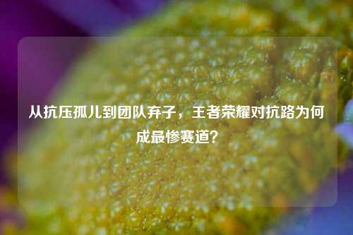 从抗压孤儿到团队弃子,王者荣耀对抗路为何成最惨赛道?