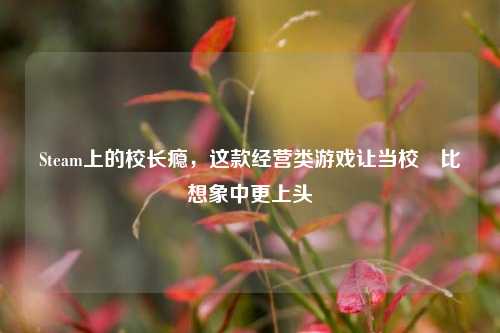 Steam上的校长瘾,这款经营类游戏让当校⾧比想象中更上头