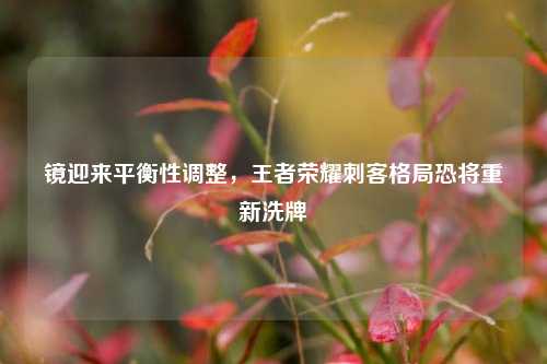 镜迎来平衡性调整,王者荣耀刺客格局恐将重新洗牌
