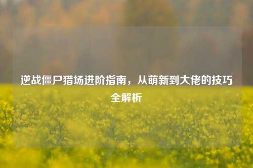 逆战僵尸猎场进阶指南,从萌新到大佬的技巧全解析
