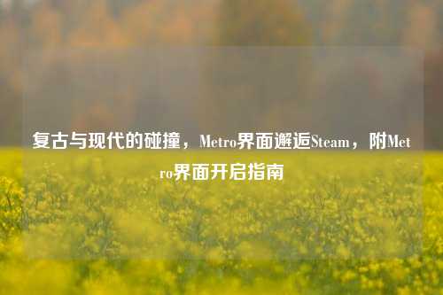 复古与现代的碰撞,Metro界面邂逅Steam,附Metro界面开启指南