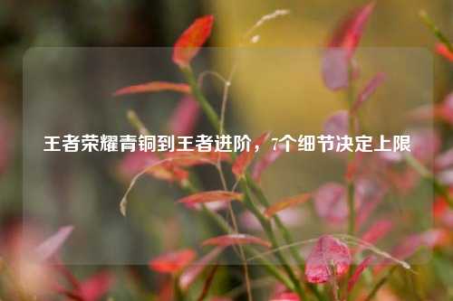 王者荣耀青铜到王者进阶,7个细节决定上限