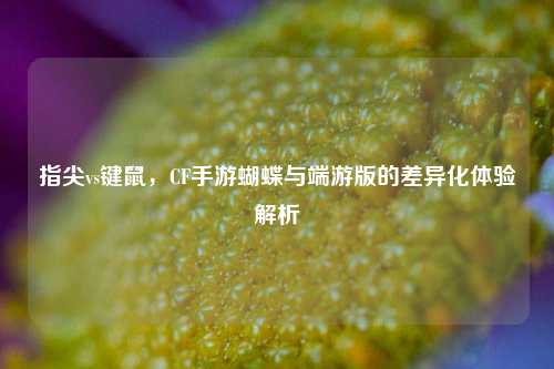 指尖vs键鼠,CF手游蝴蝶与端游版的差异化体验解析