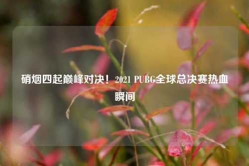 硝烟四起巅峰对决!2021 PUBG全球总决赛热血瞬间