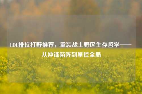 LOL排位打野推荐,重装战士野区生存哲学——从冲锋陷阵到掌控全局