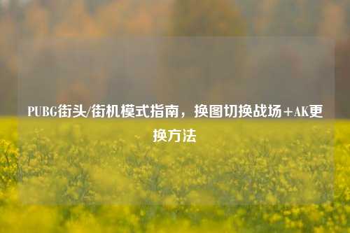 PUBG街头/街机模式指南,换图切换战场+AK更换