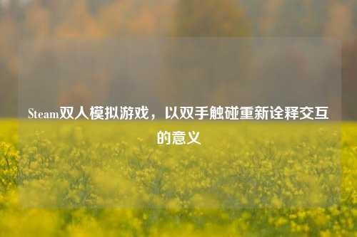 Steam双人模拟游戏,以双手触碰重新诠释交互的意义