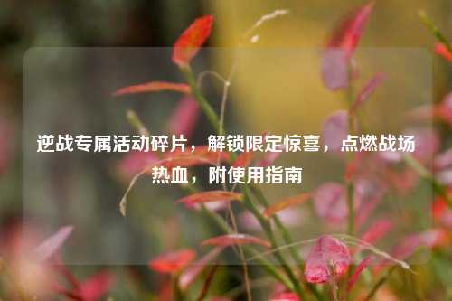 逆战专属活动碎片,解锁限定惊喜,点燃战场热血,附使用指南