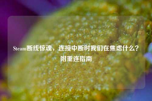 Steam断线惊魂,连接中断时我们在焦虑什么?附重连指南