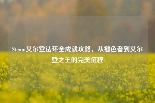 Steam艾尔登法环全成就攻略,从褪色者到艾尔登之王的完美征程