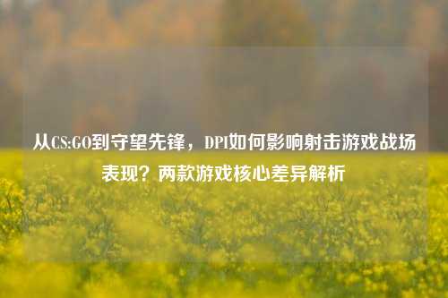 从CS:GO到守望先锋,DPI如何影响射击游戏战场表现?两款游戏核心差异解析