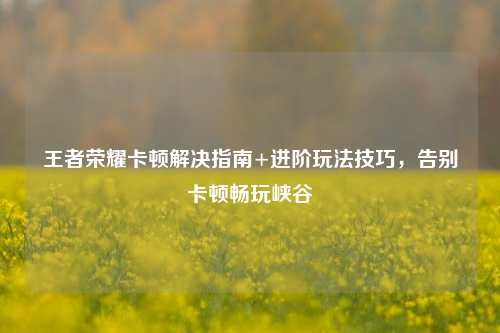 王者荣耀卡顿解决指南+进阶玩法技巧,告别卡顿畅玩峡谷