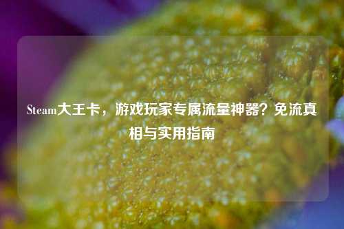 Steam大王卡,游戏玩家专属流量神器?免流真相与实用指南