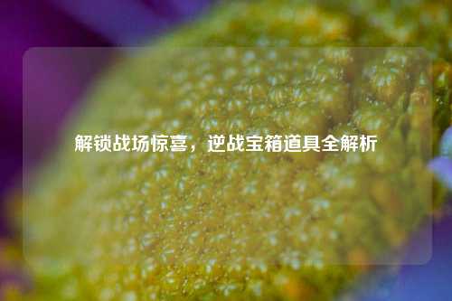 解锁战场惊喜,逆战宝箱道具全解析