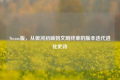 Steam版,从银河初啼到文明终章的版本迭代进化史诗